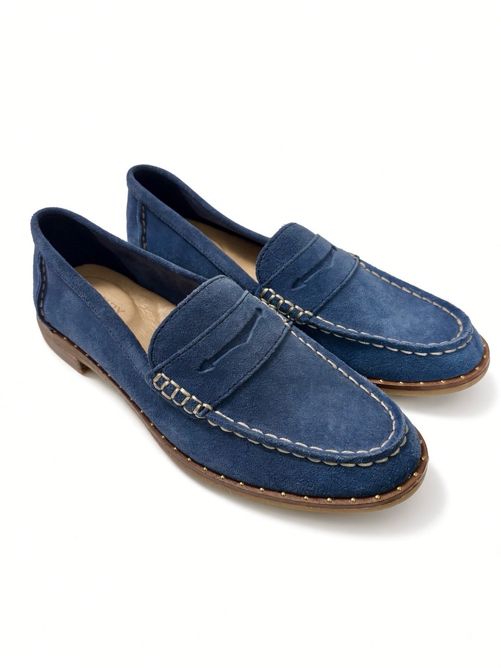 Sperry Top-Sider Blue Suede Penny Loafers Women’s 7.5 STS84516